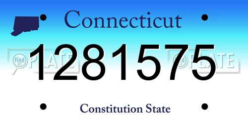 1281575 Connecticut License Plate