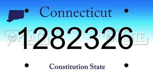 1282326 Connecticut License Plate