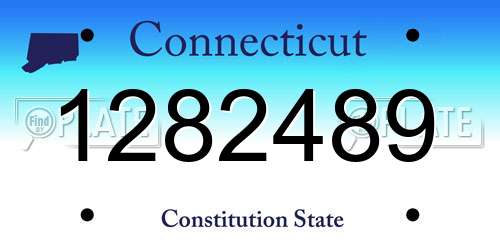 1282489 Connecticut License Plate