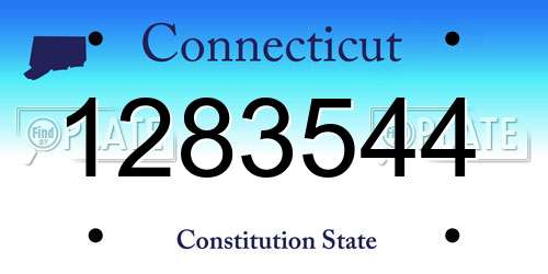 1283544 Connecticut License Plate
