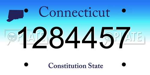 1284457 Connecticut License Plate