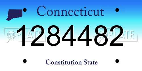 1284482 Connecticut License Plate