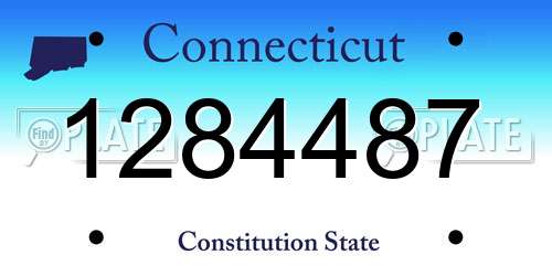 1284487 Connecticut License Plate
