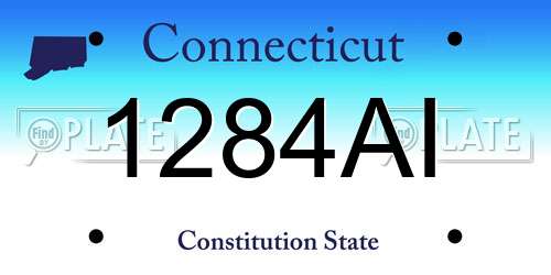 1284AI Connecticut License Plate