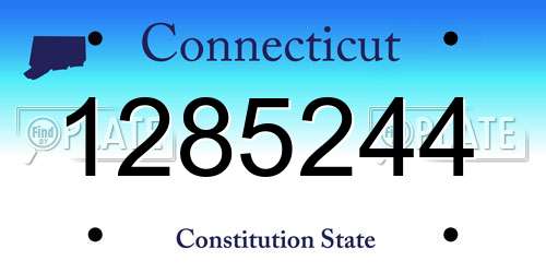 1285244 Connecticut License Plate