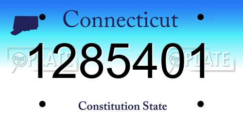 1285401 Connecticut License Plate