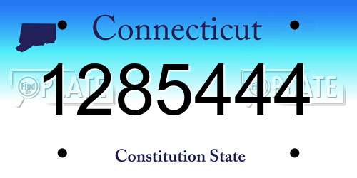 1285444 Connecticut License Plate