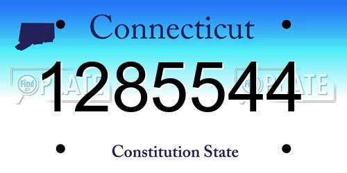 1285544 Connecticut License Plate