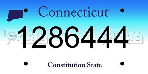 1286444 Connecticut License Plate