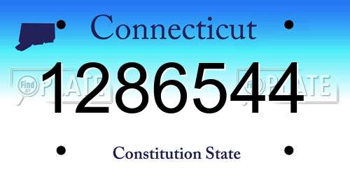 1286544 Connecticut License Plate