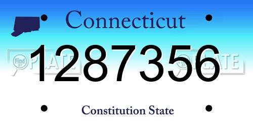 1287356 Connecticut License Plate