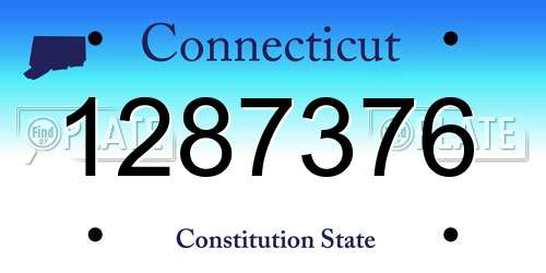 1287376 Connecticut License Plate