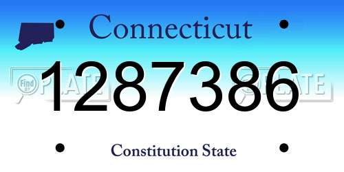 1287386 Connecticut License Plate