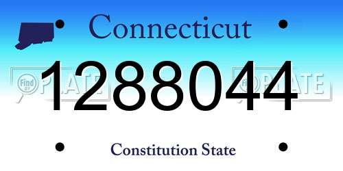 1288044 Connecticut License Plate