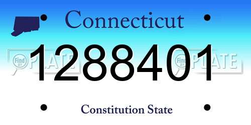 1288401 Connecticut License Plate