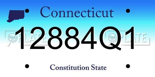 12884Q1 Connecticut License Plate