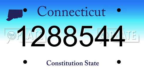 1288544 Connecticut License Plate