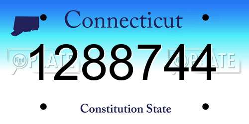 1288744 Connecticut License Plate