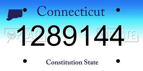 1289144 Connecticut License Plate