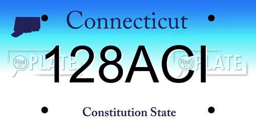 128ACI Connecticut License Plate