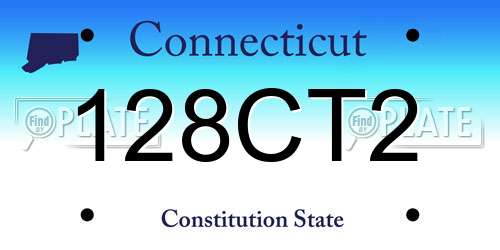 128CT2 Connecticut License Plate