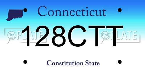 128CTT Connecticut License Plate