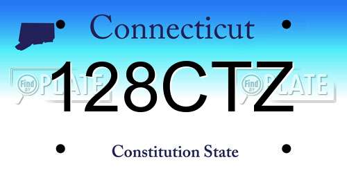 128CTZ Connecticut License Plate