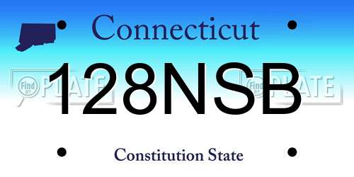 128NSB Connecticut License Plate