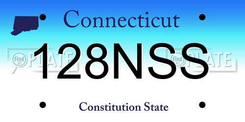 128NSS Connecticut License Plate