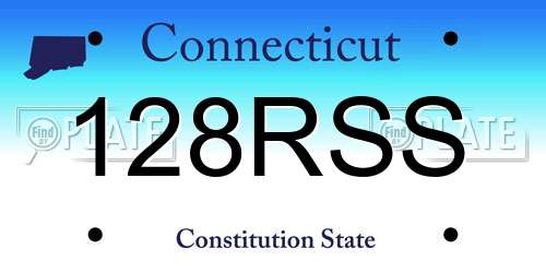 128RSS Connecticut License Plate