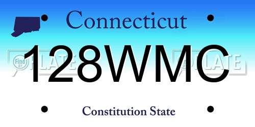 128WMC Connecticut License Plate