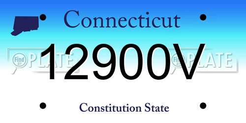 12900V Connecticut License Plate