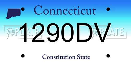 1290DV Connecticut License Plate