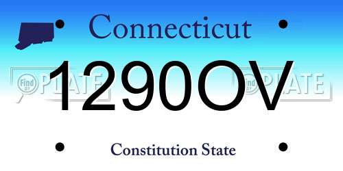 1290OV Connecticut License Plate