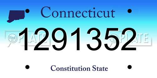 1291352 Connecticut License Plate