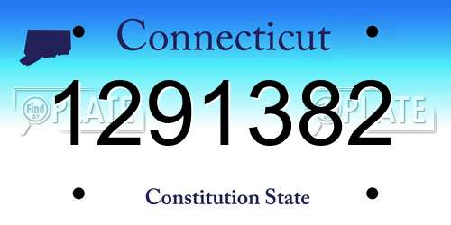 1291382 Connecticut License Plate