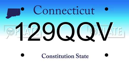 129QQV Connecticut License Plate