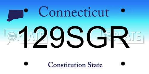 129SGR Connecticut License Plate