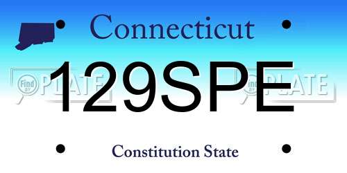 129SPE Connecticut License Plate
