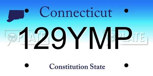 129YMP Connecticut License Plate