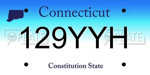 129YYH Connecticut License Plate