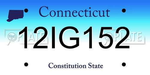 12IG152 Connecticut License Plate