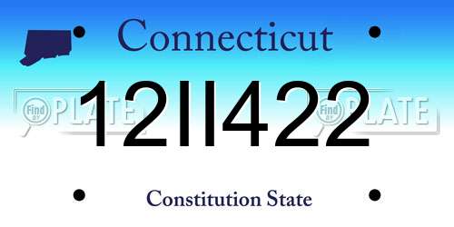 12II422 Connecticut License Plate