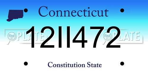 12II472 Connecticut License Plate