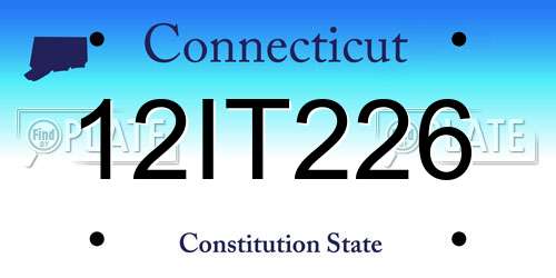 12IT226 Connecticut License Plate
