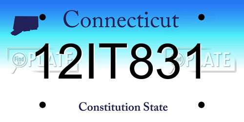 12IT831 Connecticut License Plate