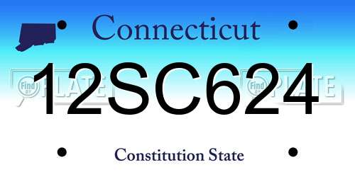 12SC624 Connecticut License Plate