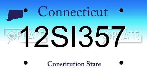 12SI357 Connecticut License Plate