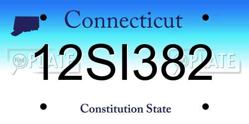 12SI382 Connecticut License Plate