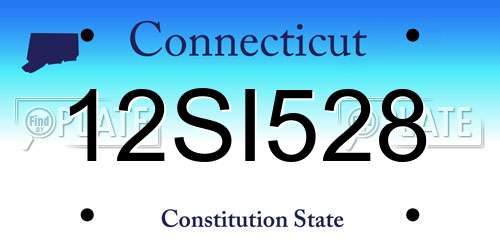 12SI528 Connecticut License Plate